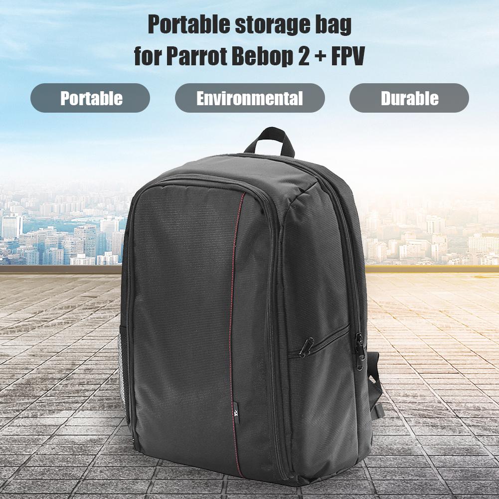 Mochila ultraligera de nailon para Dron, bolsa de almacenamiento portátil e impermeable, herramienta de traje negro que acomoda a Parrot Bebop 2, Drones y Fpv