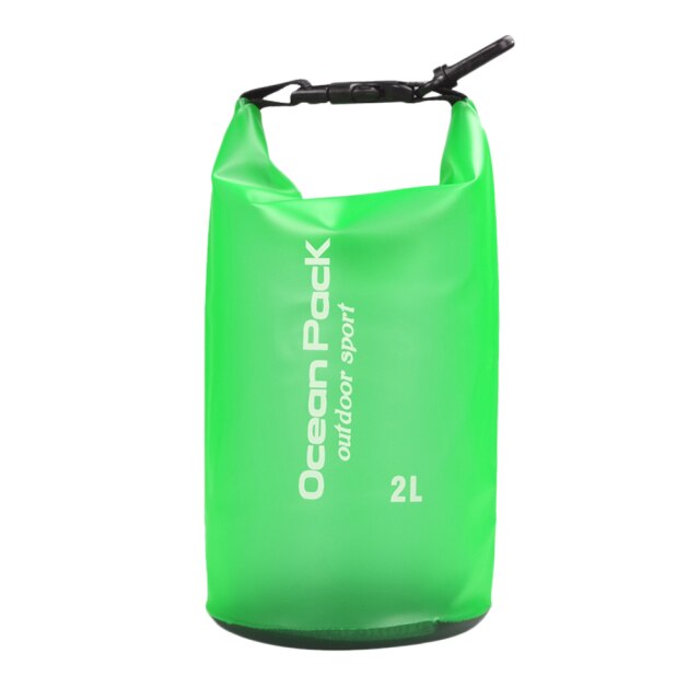 Mochila flotante impermeable, bolsa a prueba de agua, saco enrollable, para Kayak, Rafting, canotaje, río, senderismo o piscina, uso al aire libre: Green 2L