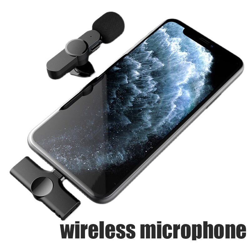 Kabelloses lavalier-mikrofon, tragbares mikrofon für audio- und videoaufnahmen mit iphone, android, live-vlogs, gaming, handyradio 1 to 2
