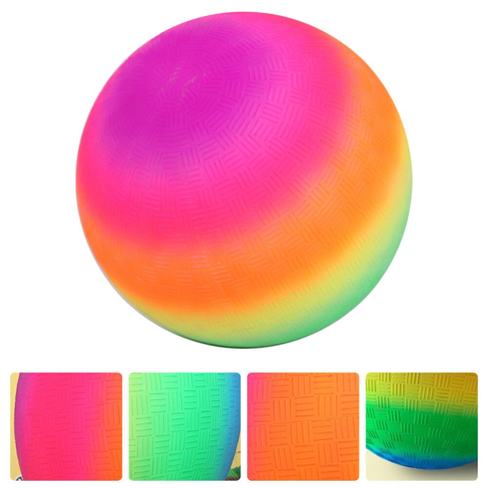 1 Pc freundlicher Regenbogen-Farbe Kugeln Aufblasbare Bälle draussen Kickball