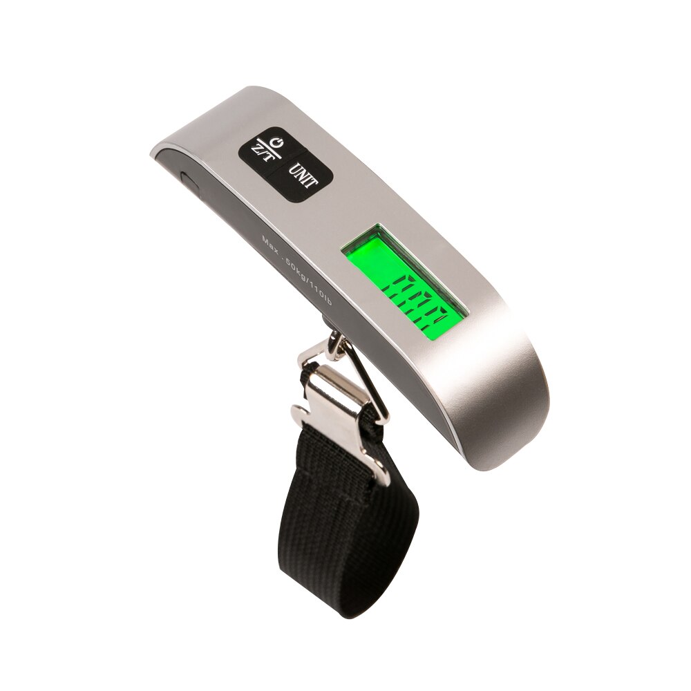 100g/40kg Digital Scale LCD Display Portable Mini Electronic Luggage Scale Weight Balance Suitcase Travel Hanging Steelyard Hook: Silver