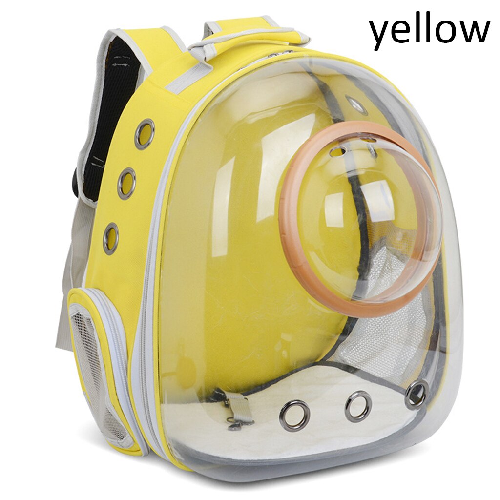 Ademend Draagbare Huisdier Draagtas Outdoor Reizen Puppy Kat Zak Transparante Ruimte Huisdier Rugzak Capsule Dierbenodigdheden FJ29: YELLOW