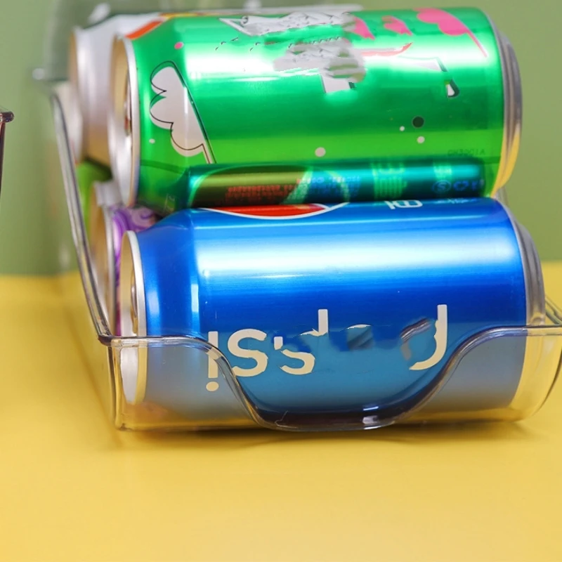 Organizador de latas de cocina, despensa, organizador de latas de refrescos, refrigerador, dispensador transparente, accesorios de cocina, 1/2 Uds.