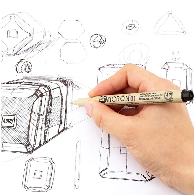 SAKURA Pigma Micron Pen drawing needle pen 003 005 1.0 01 02 03 04 05 08 Brush fine point Markers pen 10pcs sketch painting Art