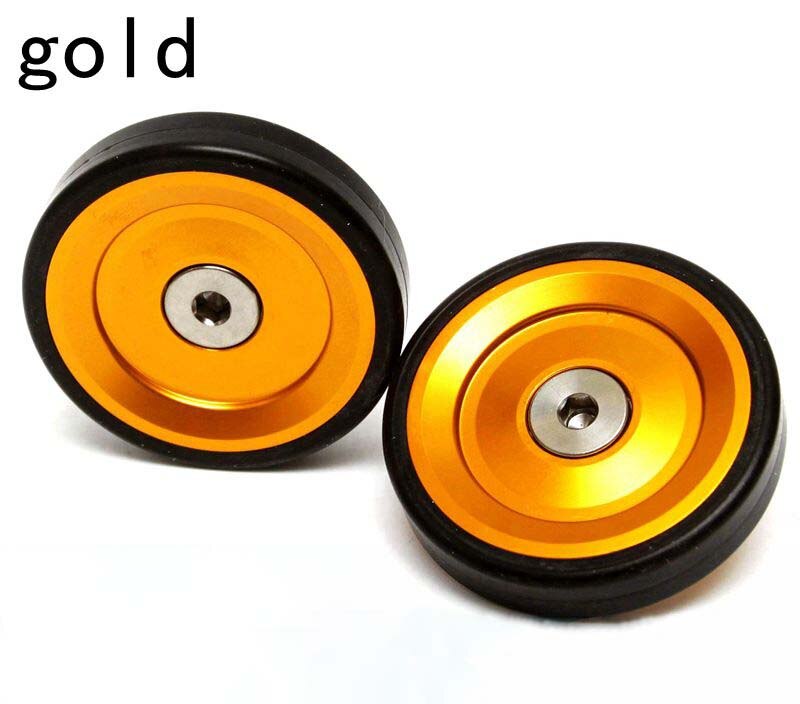 26g EasyWheel Für Brompton Fahrrad Easywheels Racks 46mm Aluminium Legierung CNC Einfach rad mit Schrauben Ultraleicht Staubdicht 6 farben: Gold