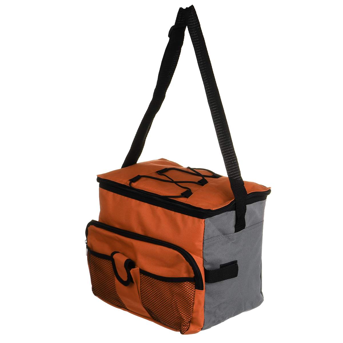 3L Portable Lunch Bags Insulated Box Tote Thermal Cooler Food Picnic Container Waterproof Food Box Folding Shoulder Bag: Orange