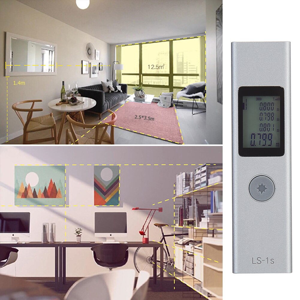 LS-1s Range Finder USB Portable Handheld Rangefinder Distance Measuring Pen