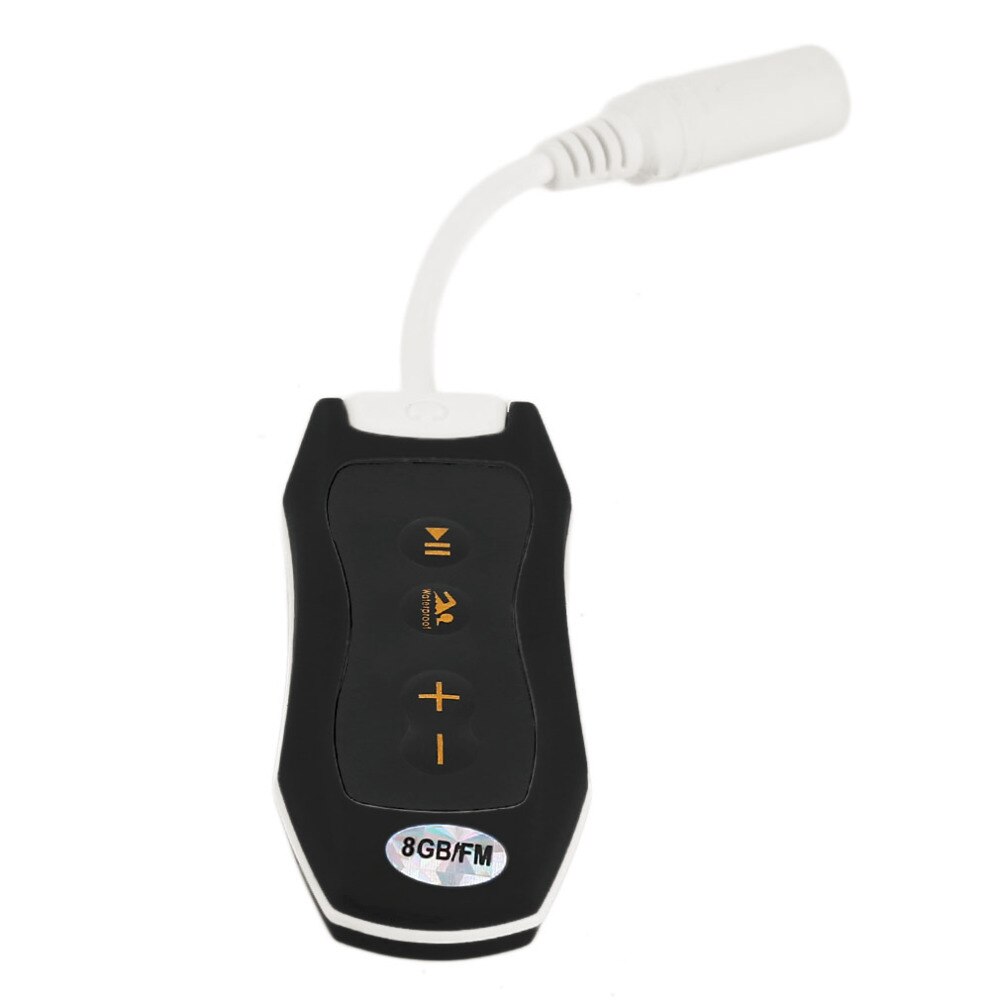 8GB Waterproof MP3 Player Portable No Screen Mini Mp3 Player FM For Swimming Diving Hiking With Small Clip
