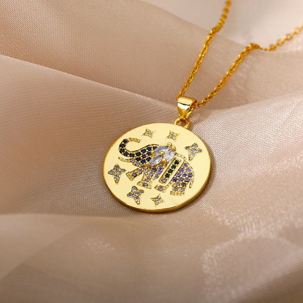 Leuke Vlinder Ketting Voor Vrouwen Kind Multicolor Zirkoon Bee Olifant Dier Hanger Ketting Kerst Sieraden Mujer