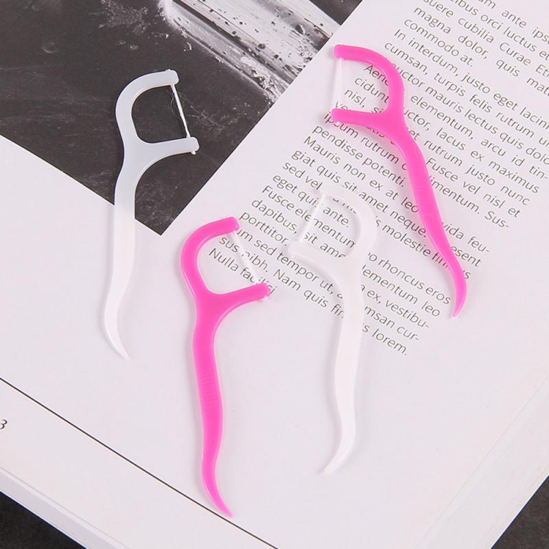50Pcs Persoonlijke Flossers Oral Floss Tooth Pick Tandenstokers Tanden Care S8jN