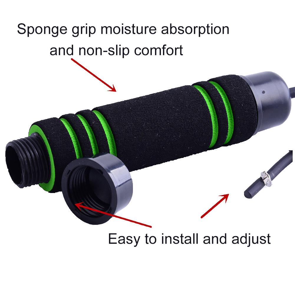 Adjustable Bodybuilding Aerobic Exercise Fitness Foam Handle Jump Skipping Rope