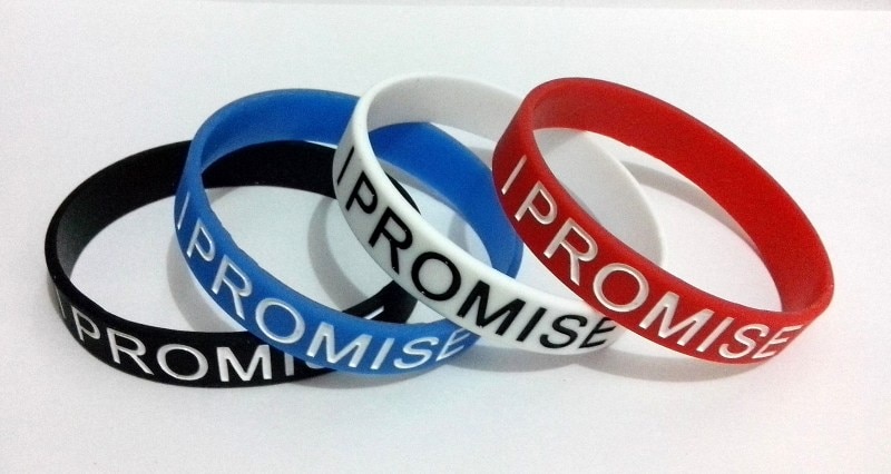 4 pcs/Lot I Promise Basketball Sports Wristband Silicone Gym Fitness Power Bands Energy Bracelets For Man Women ABC207