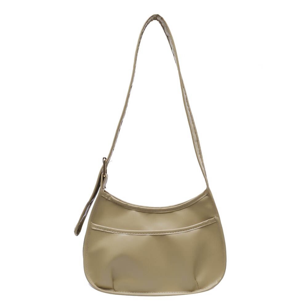 Vintage damentasche, einfarbige umhängetasche aus pu-leder, damenhandtasche, schultertasche für damen: Grün