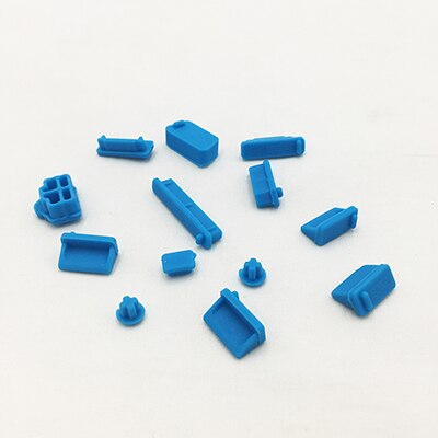 13 Stks/set Kleurrijke Silicone Anti Dust Plug Cover Stopper Laptop Stof Plug Laptop Stofdicht Usb Stof Plug Computer Accessoires: blue