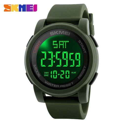 Skmei Top Heren Horloges Casual Led Digitale Horloge Mannelijke Horloges Waterdichte Sport Horloges Klok Relogio Masculino 1257: army green