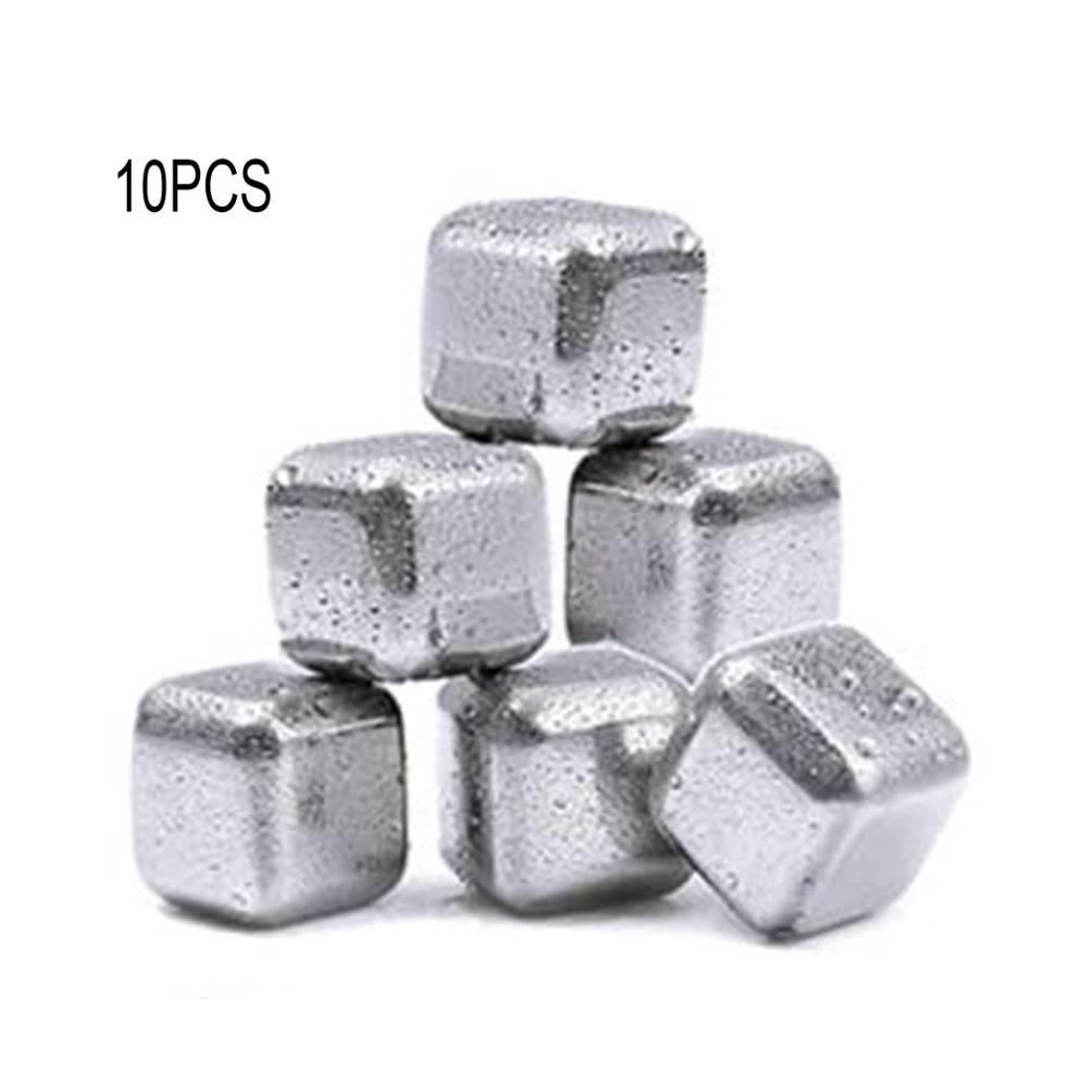 Stainless Steel Ice Cubes Reusable Chilling Stones Ice Pellets Frozen 304 Whiskey Ice Wine Stone Rapid Cooling Stainless Steel