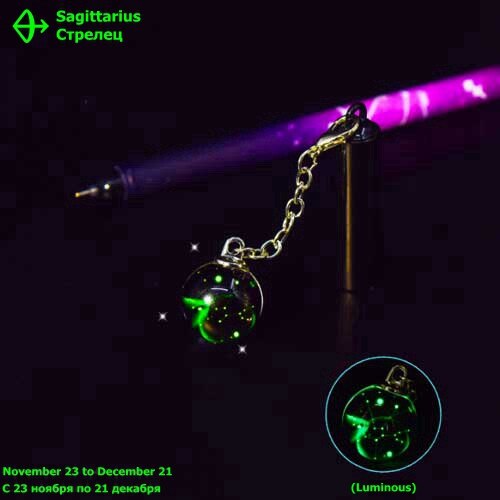 Creatieve Lichtgevende Pen 12 Constellation Zodiak Teken Horoscoop Astrologie Gel Pen Voor School Schrijven Kawaii Pennen Briefpapier: Sagittarius
