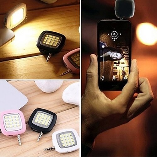 Mini Portable Fill-in LED Flash Selfie Light Sync Flash for Photography Smart Phone