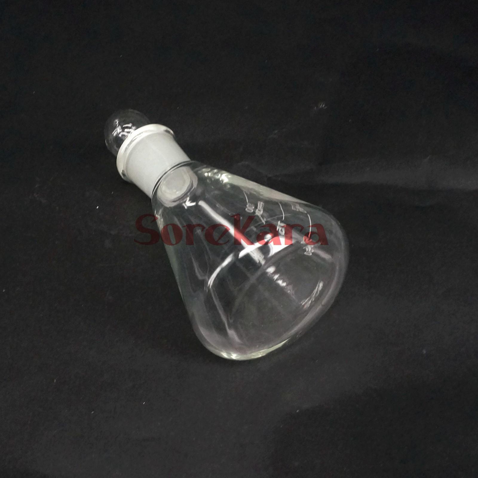 100ml Borosilicate Glass Conical Erlenmeyer Flask with Stopper For Chemistry Laboratory