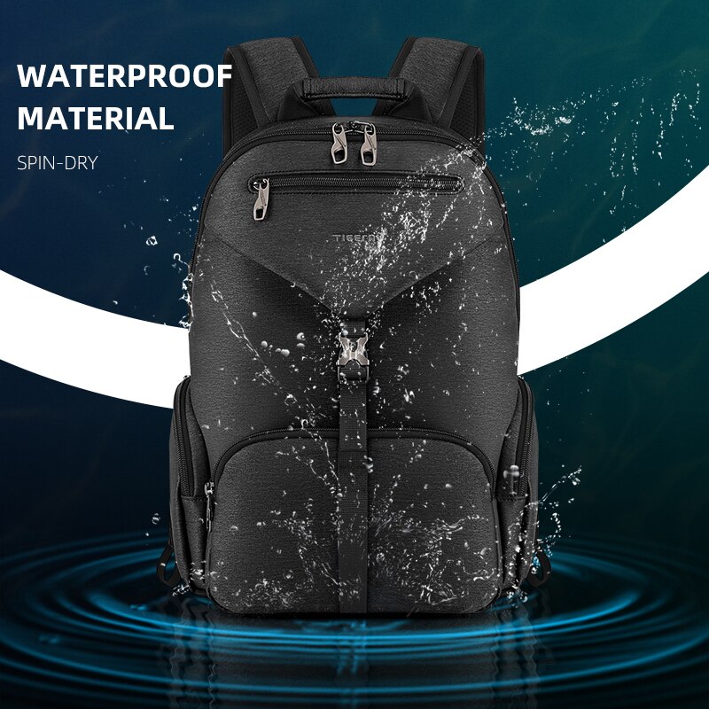 Tigernu-bolsa impermeable para ordenador portátil de 14 pulgadas para hombre, morral de viaje de , mochila escolar de para adolescentes