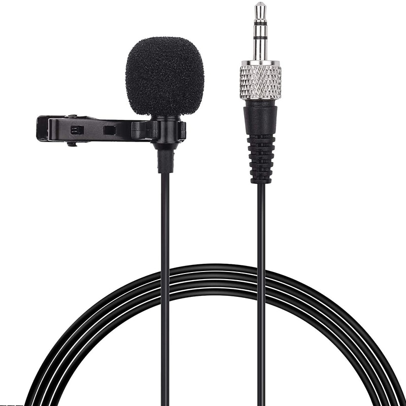 ACEMIC M21 Clip-On Condenser Lavalier Microphone Mic 3.5mm TRS Plug 1M Cable for Sony D11 D12: Default Title