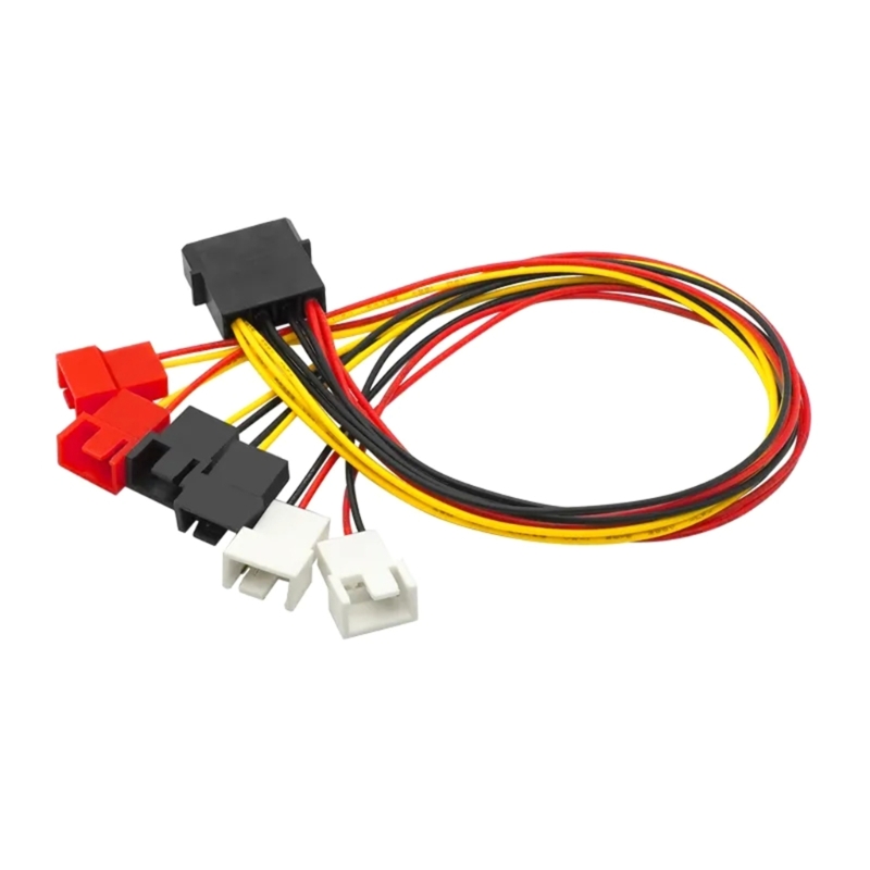 Adaptateur ventilateur Molex 4 broches à 3 broches/4 broches, 12V 7V 5V, adaptateur ventilateur PC, séparateur Molex 4 à
