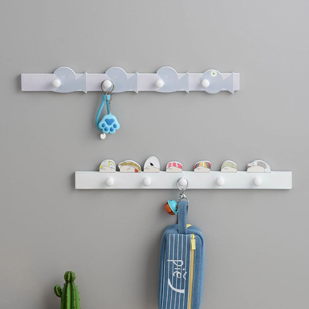 Nordic Stijl Cartoon Hal Woonkamer Deur Eenvoudige Sleutel Kleding Haak Hanger Kinderkamer Decor Sleutel Opknoping Hanger Opslag Haak