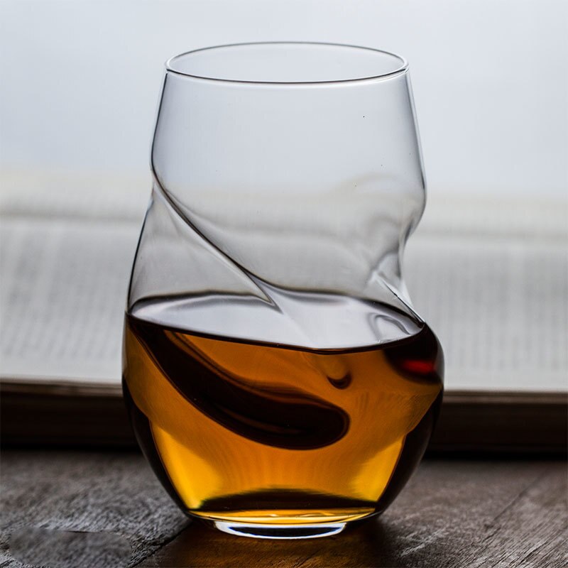 Amerikansk kreativitet dobbelt spiral spiral gammeldags whisky glas kunstnerisk modellering chivas whisky vinglas vinglas charms