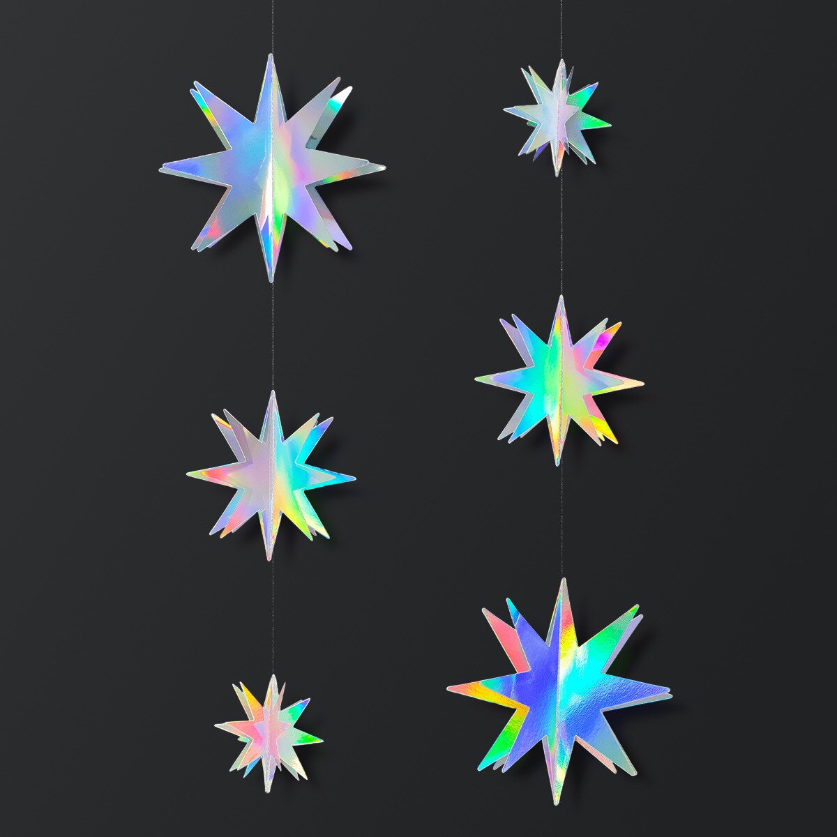 Star Banner Garland Paper Stars Streamer Glitter Bunting Birthday Wedding Party Decorations Kids Room Decor Baby Shower Supplies