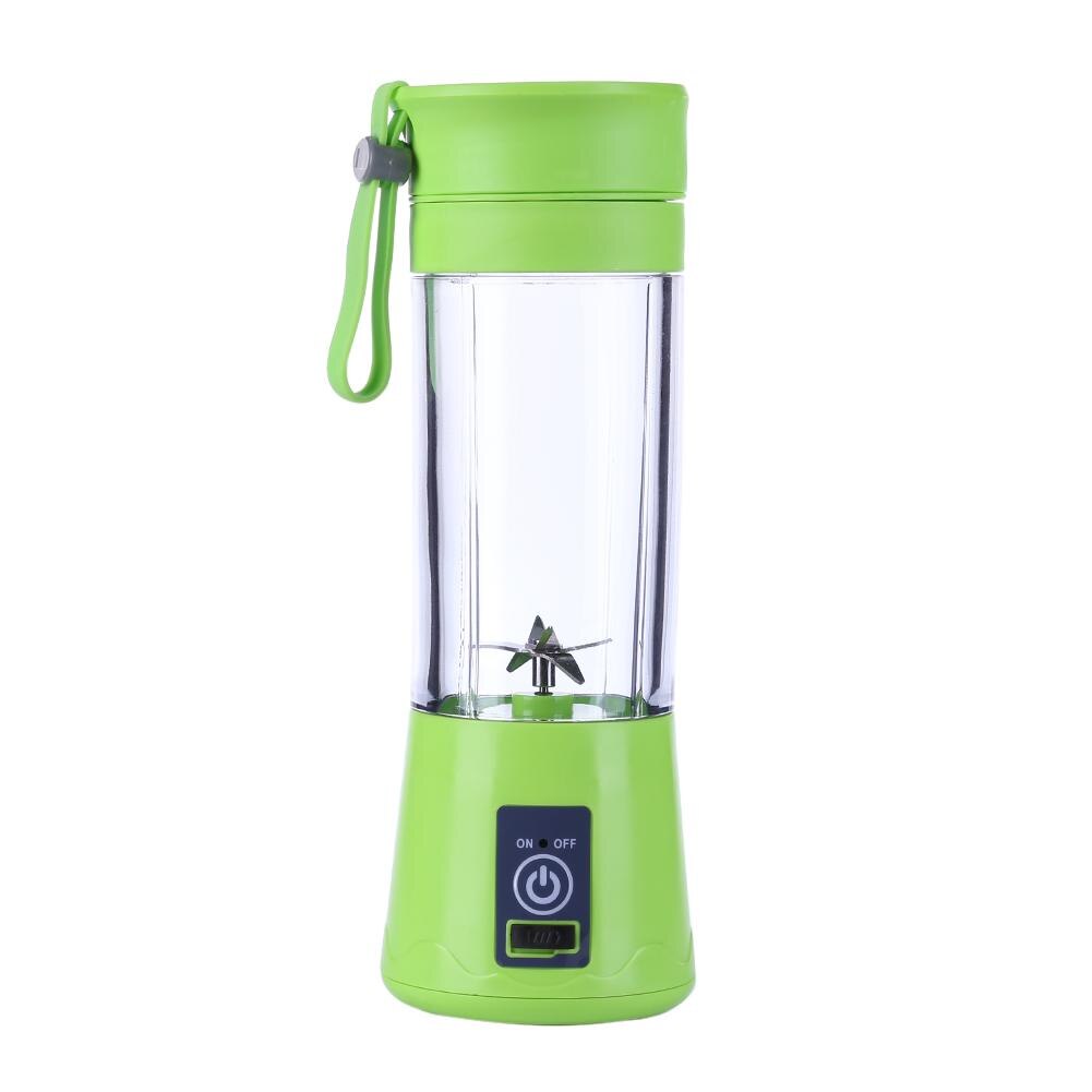 Portable Blender USB Mixer Electric Mannual Screw Juicer Machine Smoothie Blender Mini Food Processor Blender Cup Fruit Juicer: green