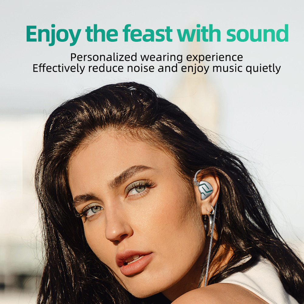Kz zes elektrostatische und 12mm hifi-dj-monitor-ohrhörer mit metallgehäuse, sport-headset mit geräuschunterdrückung und kz edx-technologie