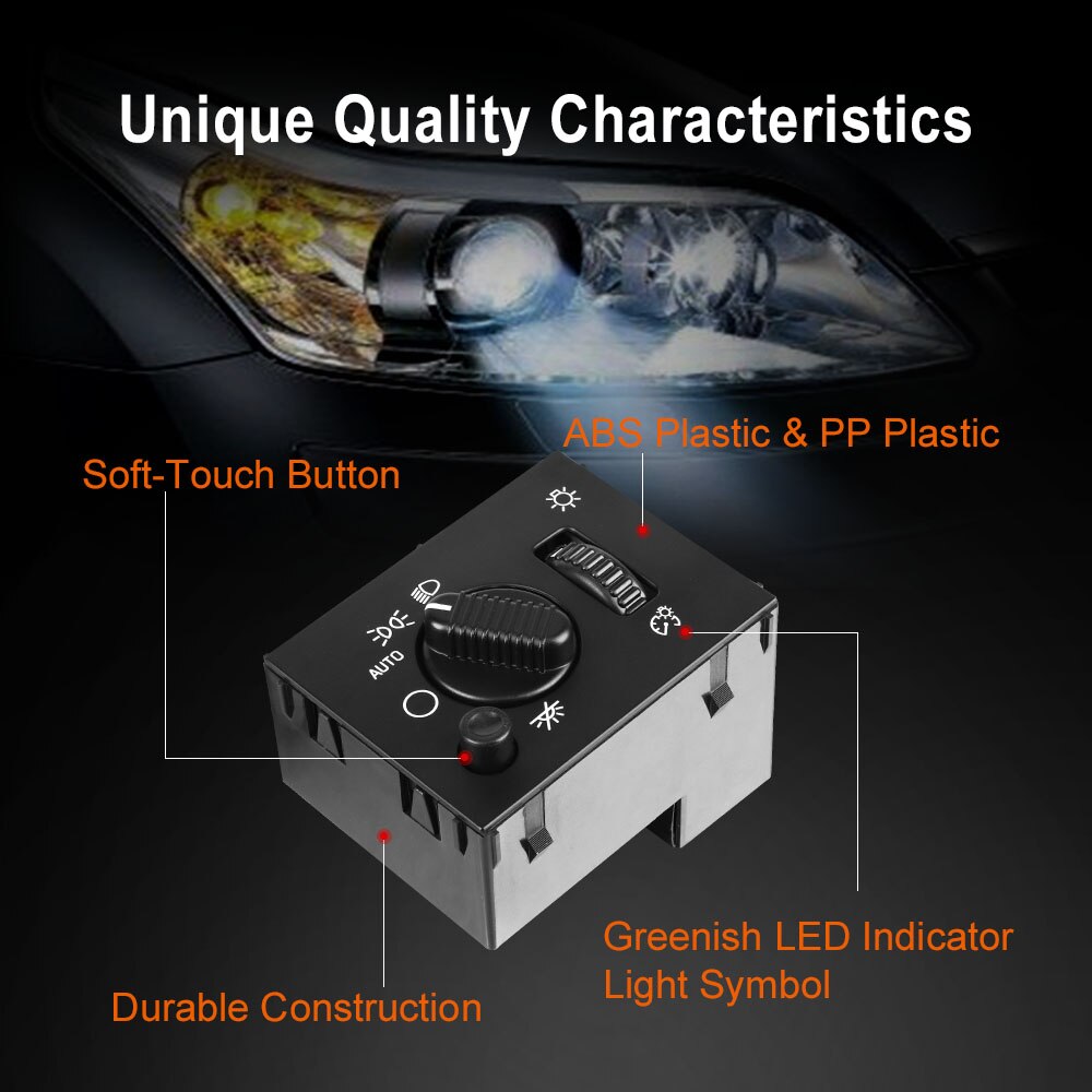 Koplamp Schakelaar Voor 03-07 Chevy Silverado 1500 2500 Gmc Sierra Yukon 15194803 19381535 D1595G