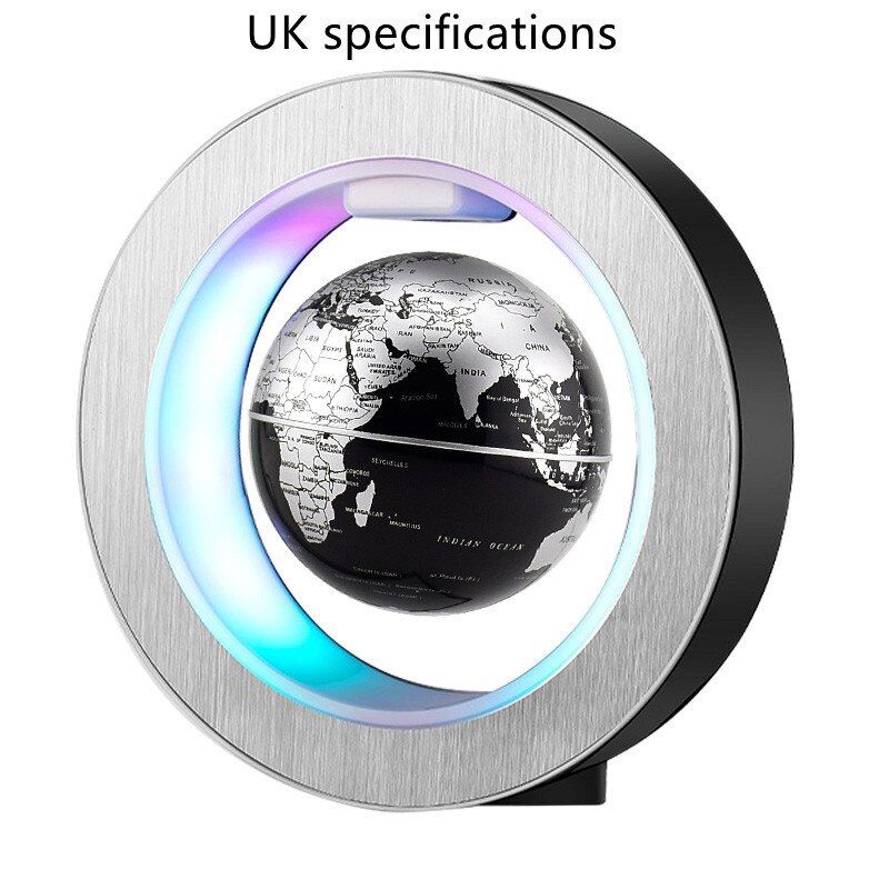 Led Möbel Globe Magnetische Schwebender Globus Licht Welt Karte Rotierenden Nacht Lampe Kinder Neuheit Ball Licht Lampe: Black C