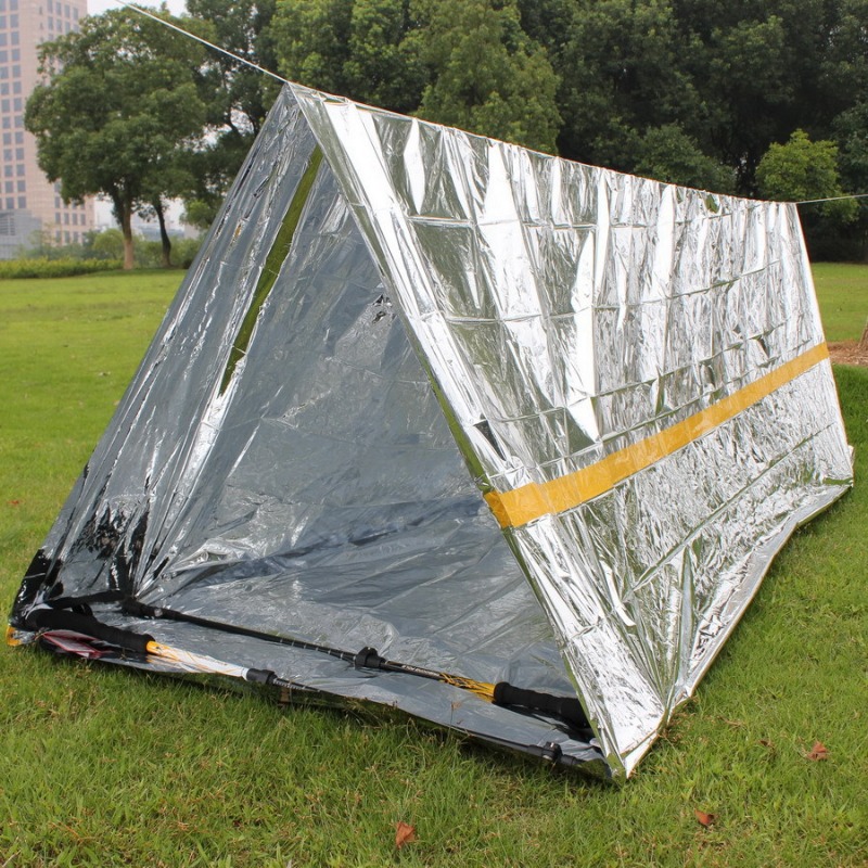 Outdoor Emergency Tent, Survival Blanket, First Aid Blanket, Insulation Blanket, Simple Tent, Sunscreen, Space Blanket