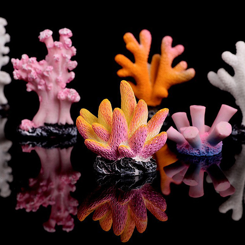 Decoración de pecera de Coral Artificial, emulador de estrella de mar, paisaje de arrecife de resina, decoración de Acuario, artesanía, Decoración de mesa, 1 unidad