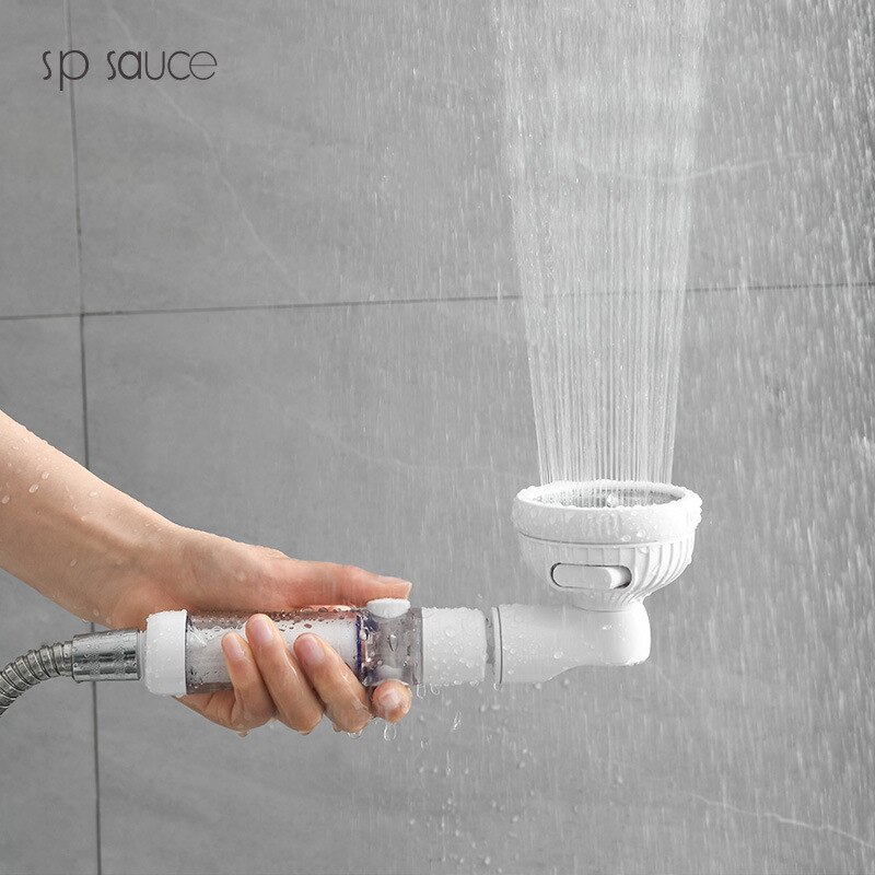 Japan Pressurized Nozzle Shower Head ABS Bathroom Accessories High Pressure Water Saving Rainfall Titanium White Shower Head