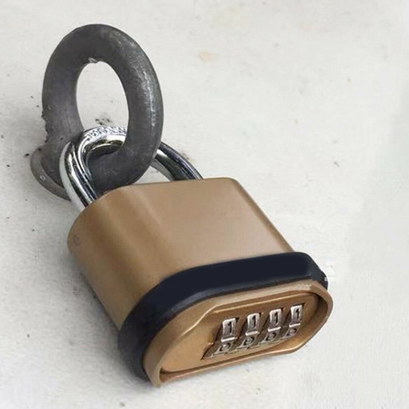 Four-Digit Number Combination Padlock Waterproof Lock for Garage Closet Door PUO88
