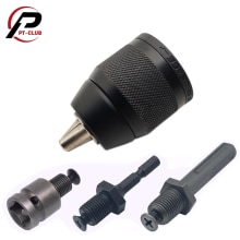 2-13mm Keyless 3-Jaw 1/20-20UNF Drill Chuck Quick Change Adapter SDS-Plus Shank 1/4" Hex Square Fit Rotary Hammer/Hammer Drill