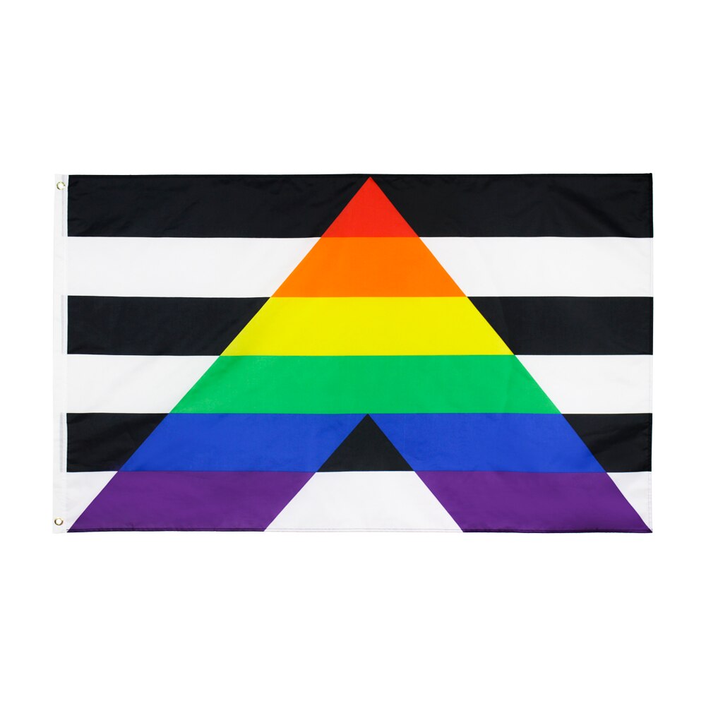 Hängande 90*150cm lgbt gay straight allies flagga för dekoration: A