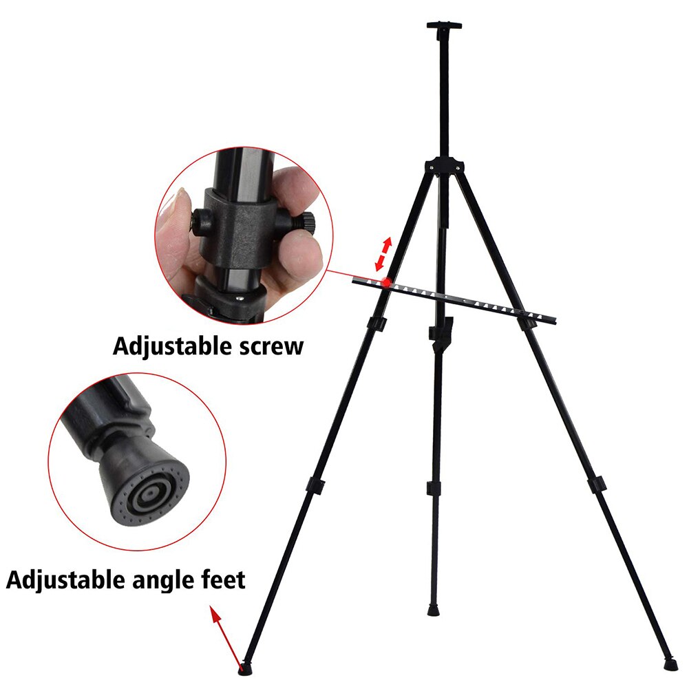 Craft Supplies Board Stand Telescopic Folding Students Art Display School Adjustable Height Portable Painting Easel Metal Tripod