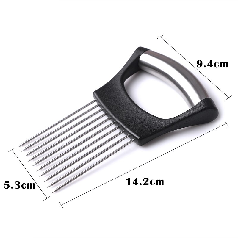 1 pcs Stainless Steel Onion Cutter Easy Cut Onion Holder Fork Vegetable Slicer Tomato Cutter Needle Meat Chicken Frok