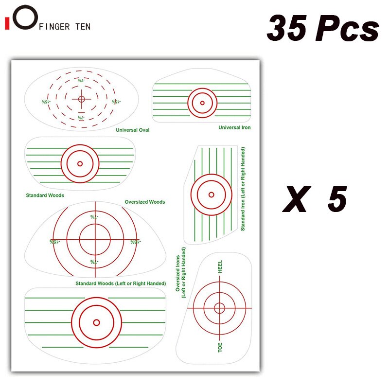 Golf Impact Tape Labels Target Binders Sticker for Swing Training Irons Putters and Woods: 35 Pcs