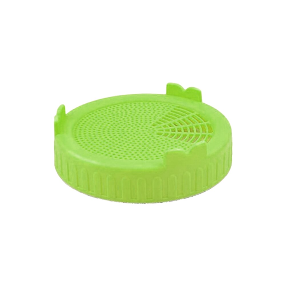 Drainage Porous Universal Mesh Cover Easy Clean PP Bean Screen Safe Sprouting Lid Grow Home For Wide Mouth Mason Jar: Green