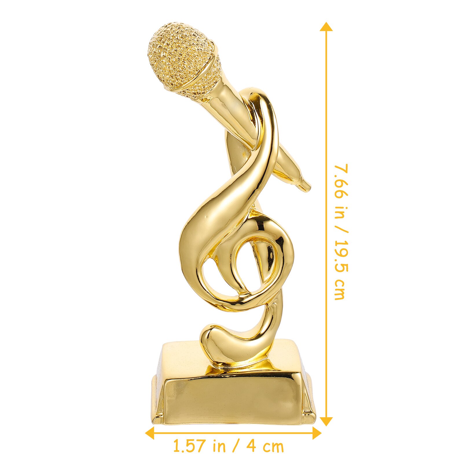 Note Trophy Microphone Note Trophy Good Durable Safe Light Contest Trophy Decorative Trophy for Contest