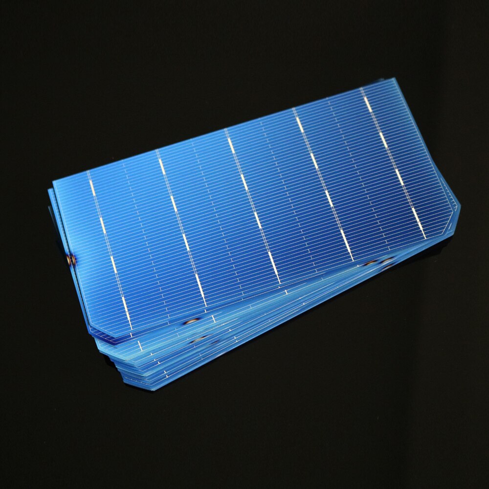 40/50/100PCS 2.48W 4.46A Mono Solar Cells 156x78MM Cheap Grade A monocrystalline PV DIY Photovoltaic Sunpower C60 Solar Panel