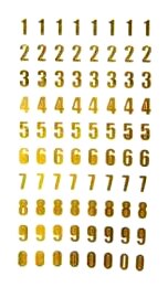 Crafts Bronzing Stickers Silver/Gold DIY Scrapbook Digital letter Alphabet number decorative sticker Toys GYH: Gold Number
