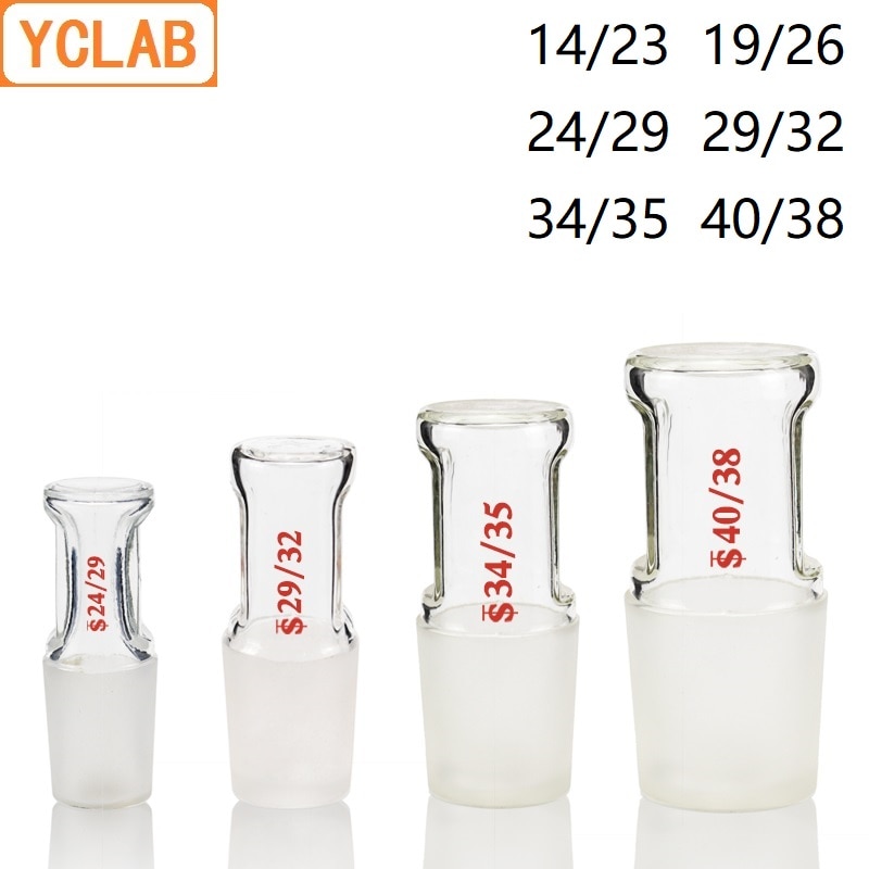 YCLAB Glass Stopper Hollow 14/23 19/26 24/29 29/32 34/35 40/38 Standard Ground Mouth Laboratory Chemistry Equipment