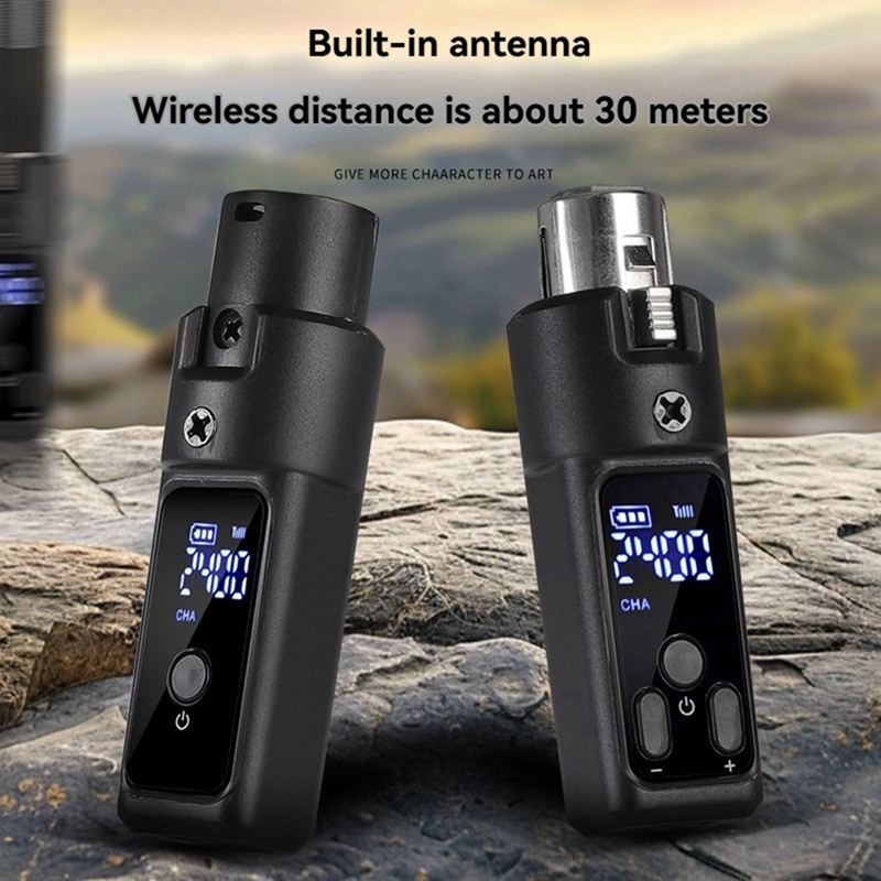 UHF Wireless Microphone Converter XLR Rechargeable Transmitter & Receiver Microphone For 0V Dynamic Microphones