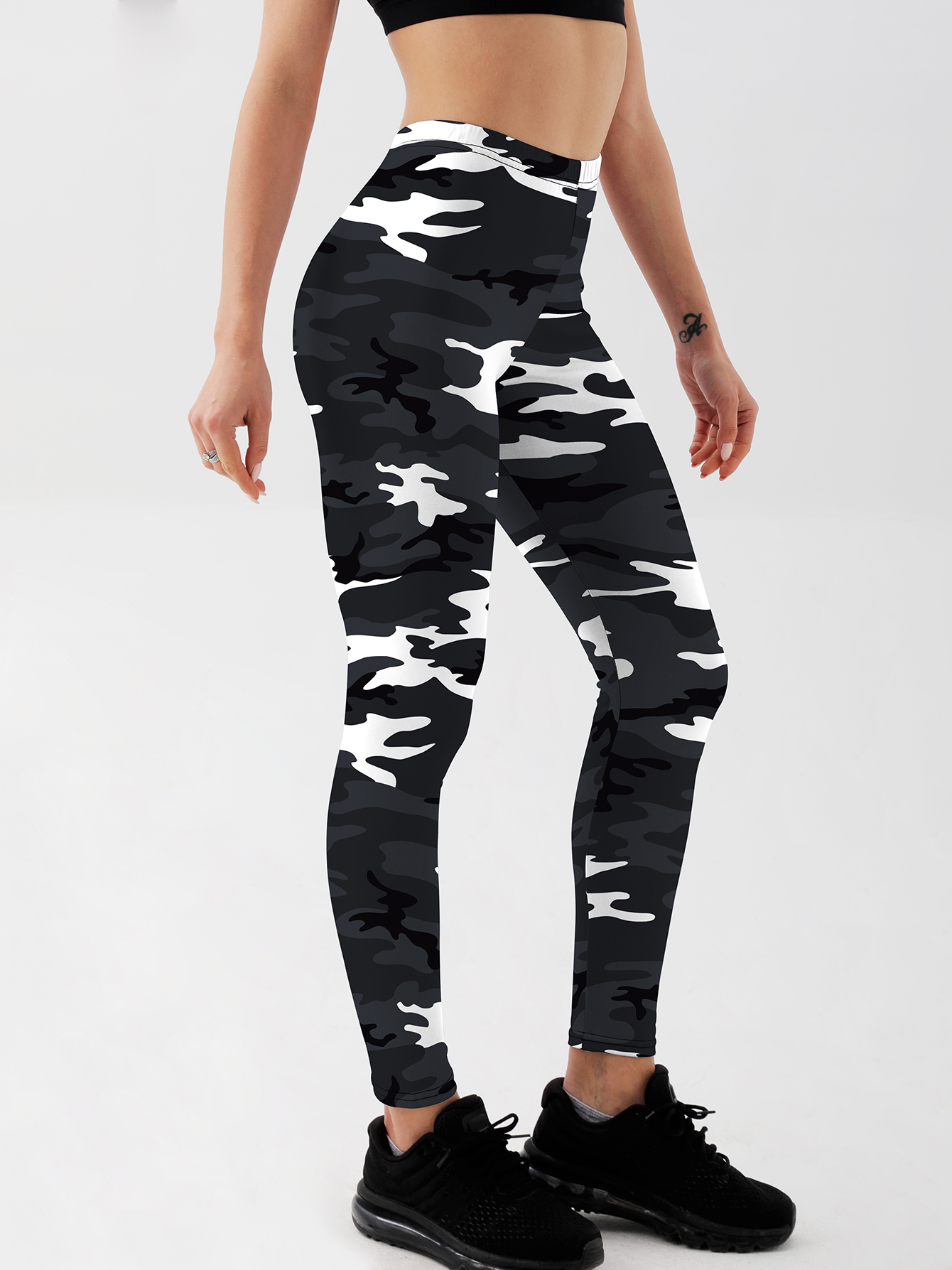 Women camouflage Leggings For Fitness High Waist Gym Legging Push Up Women navy Leggings