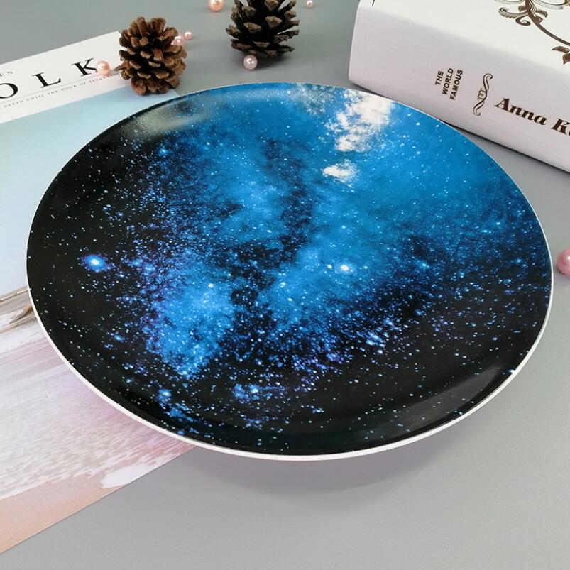Scandinavische Stijl Keramische Star Sky Plaat Ontbijt Dessert Fruit Bruiloft Platen Woondecoratie Portie Schotel Keuken Gereedschap: 2